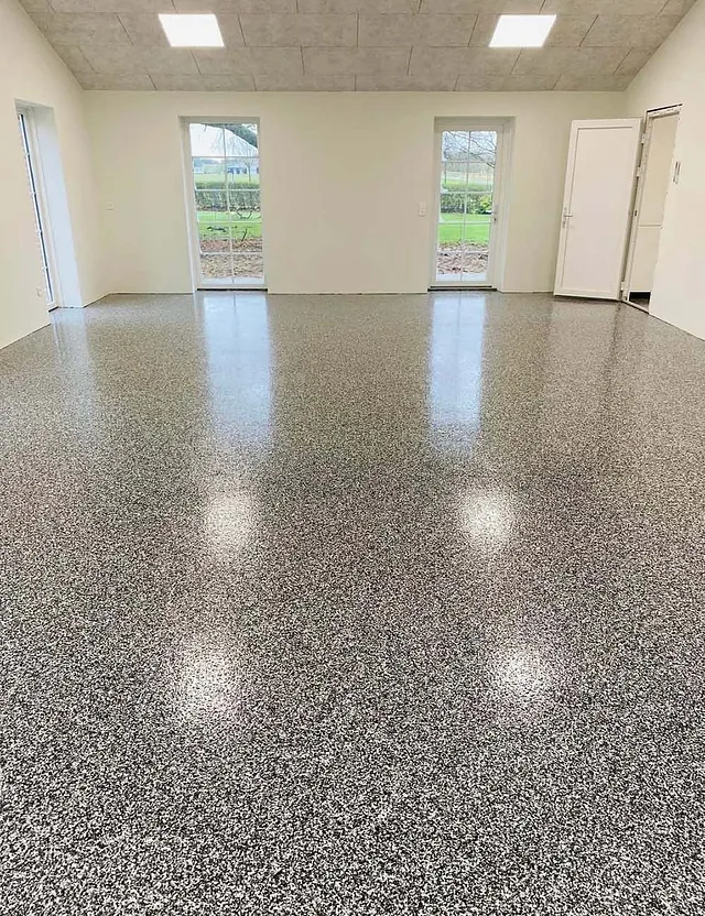 Flake floor i personalerum